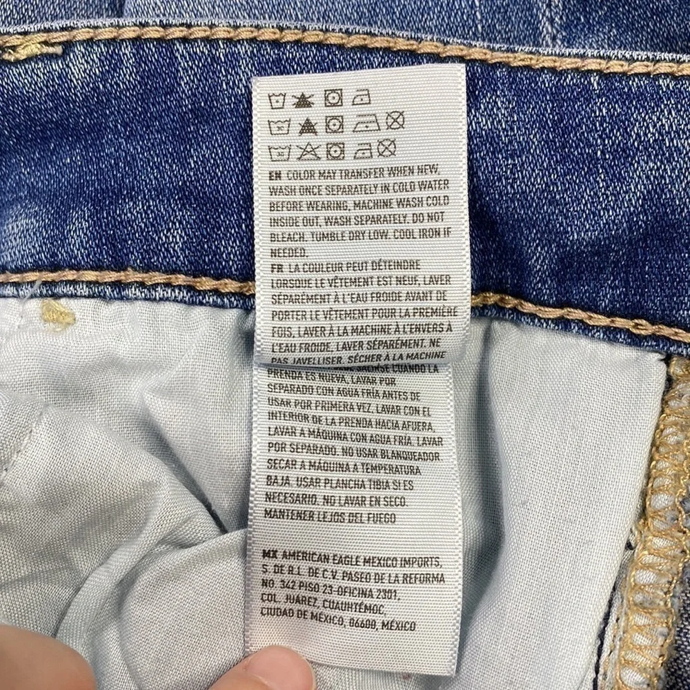 American Eagle Super Stretch X Hi-Rise Jegging Distressed Size 4